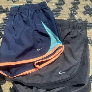 2 pair ✔️ ✔️ Nike Navy/ Orange and Black Athletic Shorts - Womens athletic